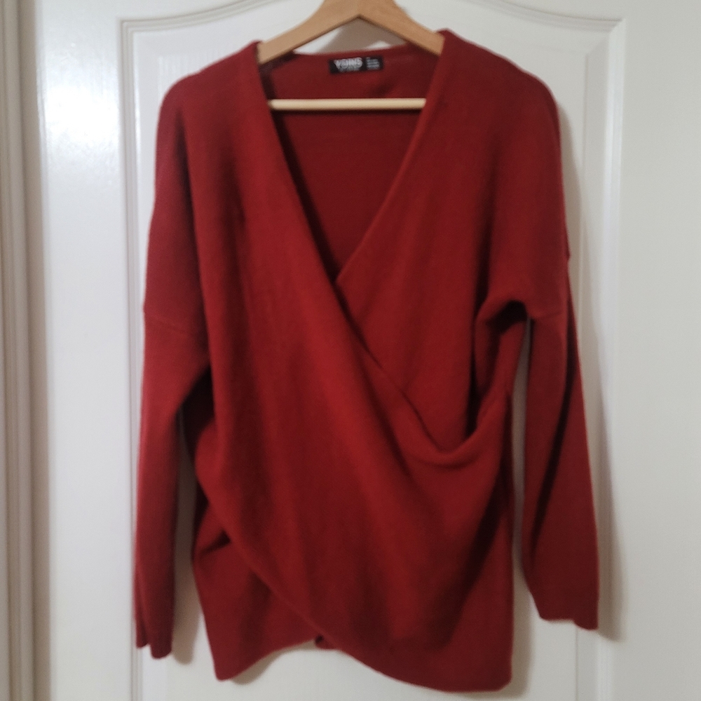 Yoins Red Knit Sweater Mediu.